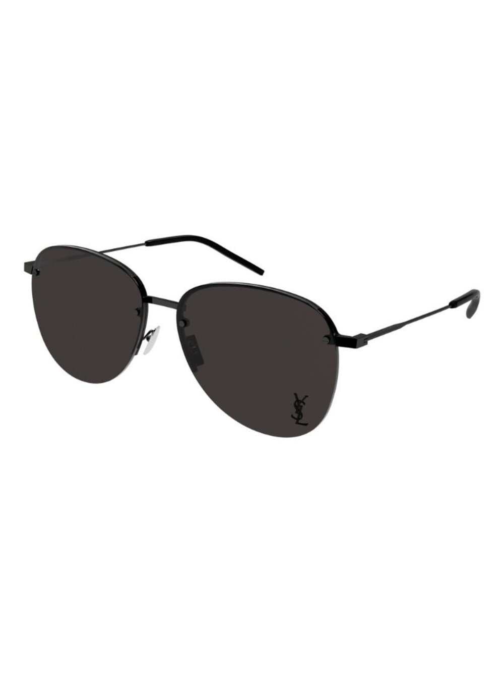New Saint Laurent Unisex Sunglasses Black Square Multicolor Lens Metal Frame